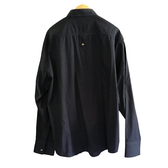 7 DIAMONDS- MENS BLUE BUTTON-DOWN 95% COTTON LONG SLEEVE SHIRT SIZE XXX-LARGE - Picture 2 of 7